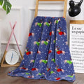 Elegant Comfort Luxury Velvet Super Soft Christmas Prints Fleece Blanket-Holiday Theme Home Décor Fuzzy Warm and Cozy Throws for Winter Bedding,Couch and Gift,50 x 60 inch,Dogs in Sweater,(Pack of 12)