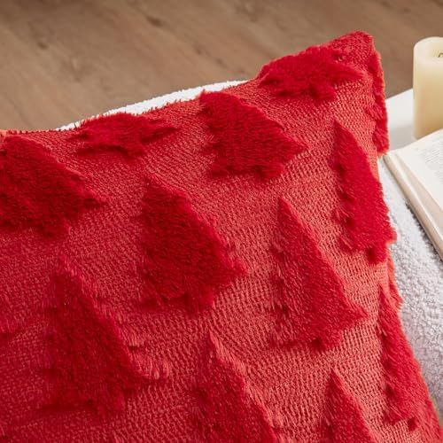 MIULEE Christmas Throw Pillow Covers Red Set of 2 18x18