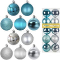 Baby Blue 2.5" Christmas Balls Christmas Tree Decoration Ornaments Shatterproof Hanging Balls for Birthday Halloween Holiday Wedding Decorations Set of 10pcs