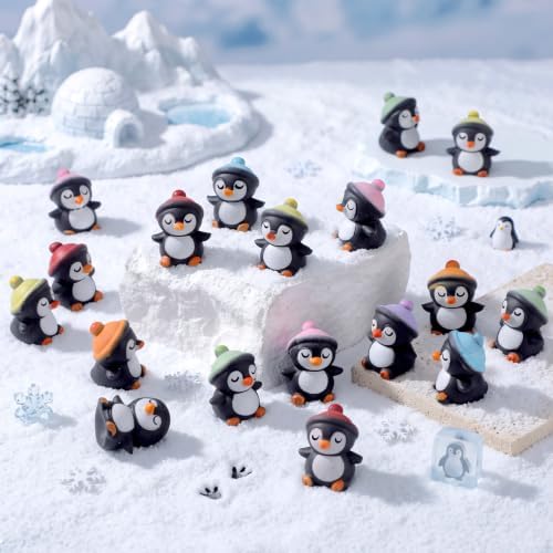 Thenshop 21 Pcs Cute Penguin with Hat Balls Holiday Party Favors 7 Colors
