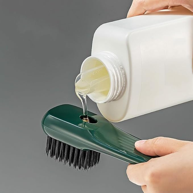 Tools Press Cleaning Brush Soft Bristle Brush Washing Clothes Brush Multi-Function Liquid Shoe Brush Household Shoe Brush(Gray)