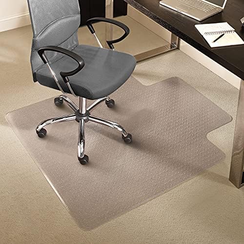 Staples Office Chair Mat, Clear, 45x53 Inch, Medium-Pile Carpet, with Lip