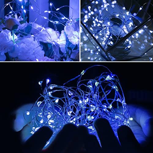 Brightown 12 Pack Christmas Blue Fairy Lights Battery Operated