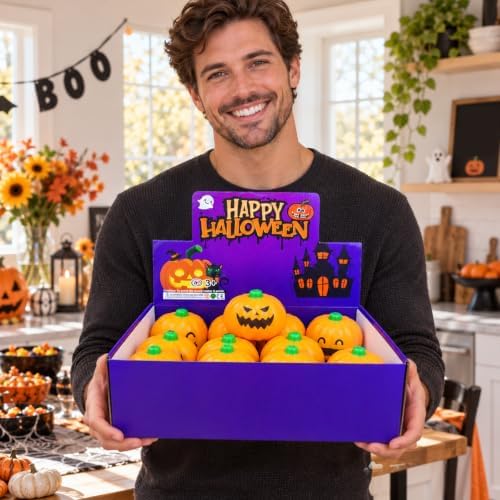 Halloween Pumpkin Squishy 12pc - Squishy Stress Relief