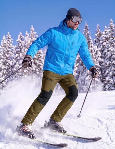 MAGCOMSEN Men's Snow Ski Winter Pants Waterproof Hiking Fleece Lined Pants