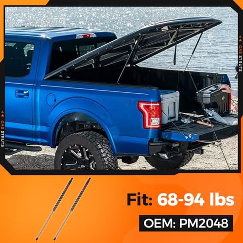 SE1200M80BL 030359 29 inch Gas Strut 85 lbs 378 N Per Shock, 29" Gas Spring Prop Lift for Trailer Hatch Door Truck Undercover Tonneau Cover Pick-up Bed Cover Boat Engine Cover, Qty 2