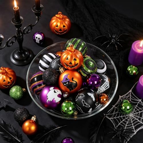 45ct Halloween Ornaments Tree Decorations 2.36" Shatterproof Set