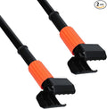 KalTell (2PK) Commercial Wet Mop Handles Replacement, Heavy Duty Jaw Clamp Style Mop Stick, Industrial Mop Grippers-Savety Orange