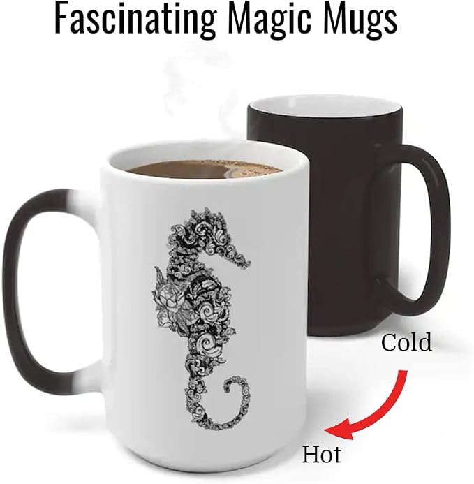 TANGLONG Color Changing Coffee Mugs 15oz Sublimation Mugs Magic Mug Heat Sensitive Coffee Mugs Tazas Magicas Para Sublimacion Set of 12