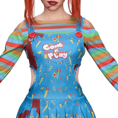 Spooktacular Creations Halloween Killer Doll Costume Women, Adult Creepy Doll Dress, Halloween Costume Women for Cosplay