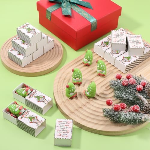 150 Sets Christmas Positive Gifts Gnome Party Favors with Boxes