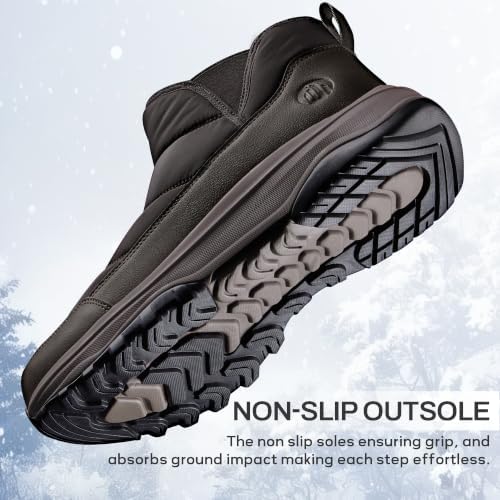 Coostar Snow Boots for Men Waterproof Winter Boots with Arch Support Lightweight Outdoor Casual Boot