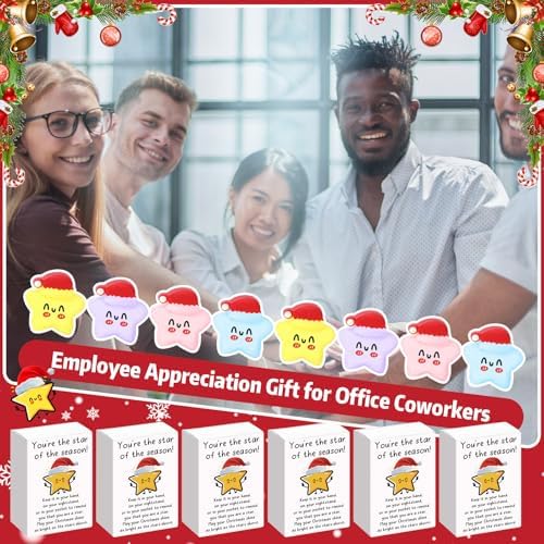 48 Sets Christmas Party Favors Star Appreciation Gifts with Boxes