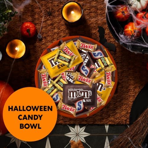 M&M'S, SNICKERS, TWIX & MILKY WAY Milk Chocolate Halloween Candy Bag Variety Pack, Assorted Chocolate Candy for Halloween Party Favors, Trick or Treating and More, 120 Ct Bag