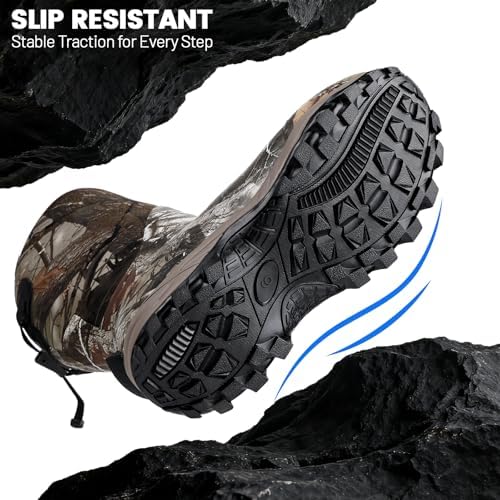 Hunthor Hunting Boots for Men, Waterproof Xerogel Insulated, Rubber Boots