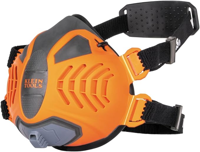 Klein Tools 60553 Reusable P100 Half-Mask Respirator with Replaceable Filters for Dust, Metal Fumes, and Oil Mist, S/M