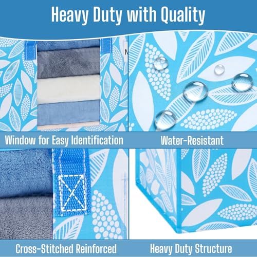 VENO Moving Bags, Wide Open Top, Clear Window, Spring Breeze, 8 Pack