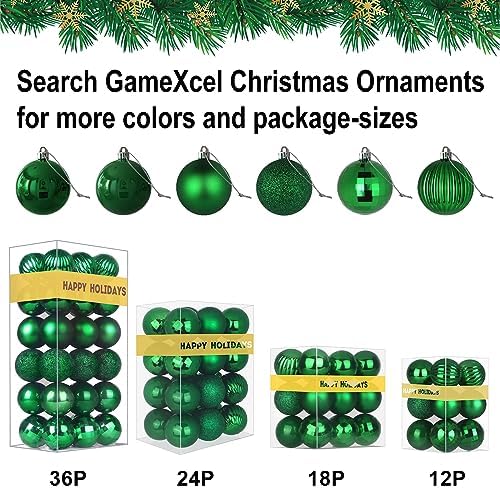 Emerald Green 8.0" Extra Large Christmas Balls Ornaments - Christmas Tree Decorations Shatterproof Shiny Hanging Balls for Birthday St. Patrick's Day Easter Mardi Gras Wedding Decorations Set of 2pcs