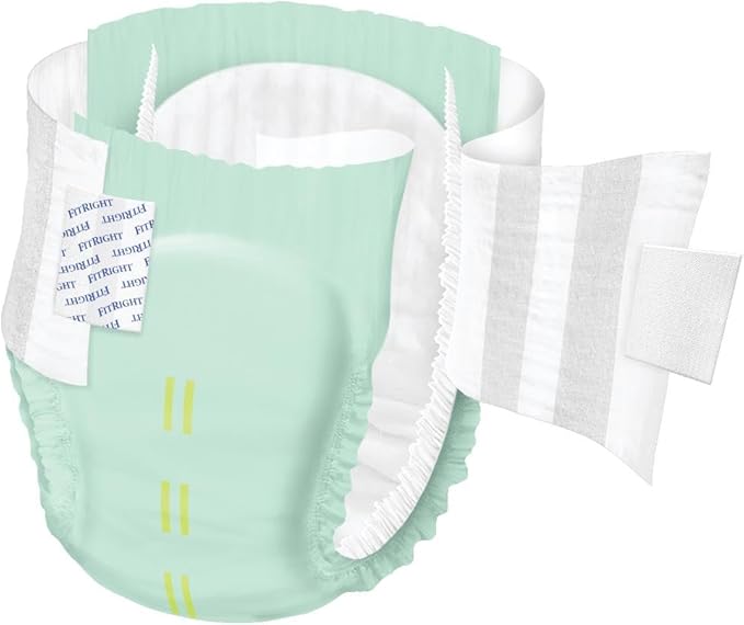 FitRight Stretch Ultra Adult Briefs, Incontinence Diapers with Tabs, Heavy Absorbency, Large/XL/2XL, 51 to 70", 20 Count (Pack of 4)