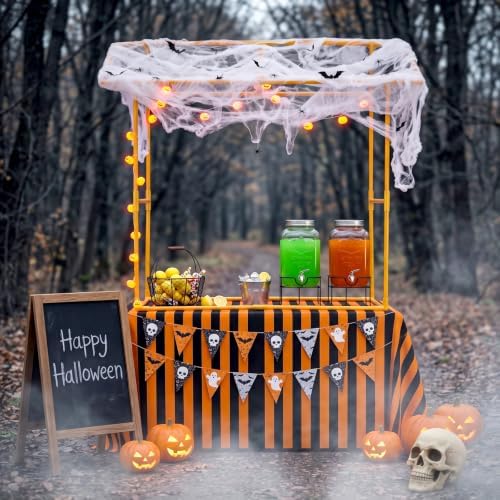 6 Pcs Halloween Candy Stand Photo Booth Pumpkin Lights Party Decor Outdoor