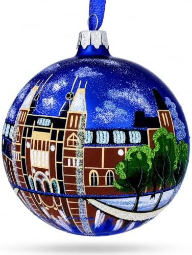 Rijksmuseum, Amsterdam, Netherlands Glass Ball Christmas Ornament 4 Inches