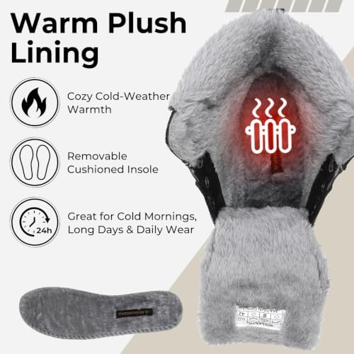 Mishansha Men's Waterproof Snow Boots, Insulated Winter Hiking Boots