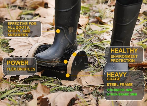 Boot Scrubber - Outdoor Heavy Duty Boot Scraper Brush & Shoe Mud Cleaner