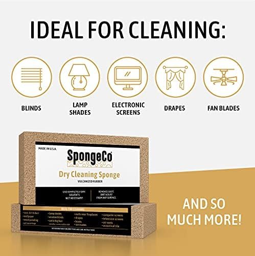 Dry Cleaning Soot Eraser Sponge 36 Pack - Pet Hair, Smoke, Dust and Dirt Remover, Chemical Sponge (36-3x6x1.5) Natural Latex Rubber Made in The USA