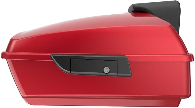 Advanblack Road Glide Tour Trunk Pack Wicked Red Chopped Tour Trunk Pack Backrest Pad for '97-'25 Harley Touring Road King Street Glide Electra Glide CVO models