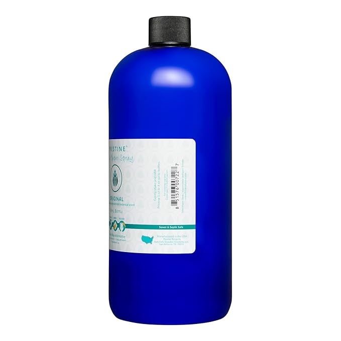 PRISTINE Toilet Paper Spray, As Seen on Shark Tank, Flushable Wipe Alternative, Personal Cleansing Bathroom Spray for Regular Toilet Tissue, Bidet Alternative, Made in USA, Original, 32oz Refill