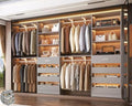Aheaplus Closet System, Wood Closet Organizer System with 8 Drawers &4 Rods