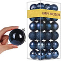 Navy Blue 2.5" Christmas Balls Christmas Tree Decoration Ornaments Shatterproof Hanging Balls for Birthday Halloween Holiday Wedding Decorations Set of 36pcs