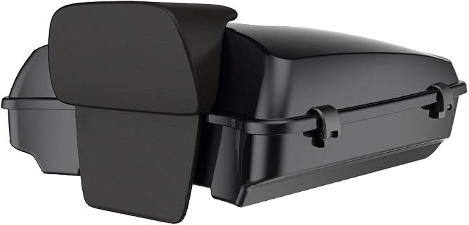 Advanblack Road Glide Tour Trunk Pack Black Pearl Razor Tour Trunk Pack Backrest Pad for '97-'25 Harley Touring Road King Street Glide Electra Glide CVO models