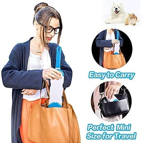 Reusable Dog Hair Remover Roller for Pets Lint Fur Brush Rollers Easy Hair Removal from Furniture Clothes Sofa Carpet Couch Bedding Dog Cat Pet Hair Cleaner