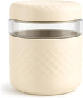 32 oz/4 Cup Glass Lunch Bowl Container with Lid, Leak & Spill Proof | BPA-Free, Microwave & Dishwasher Safe, Airtight Meal Prep & Food Storage Jar for Lunch, Salad, Soup, Oats, Stew, Yogurt