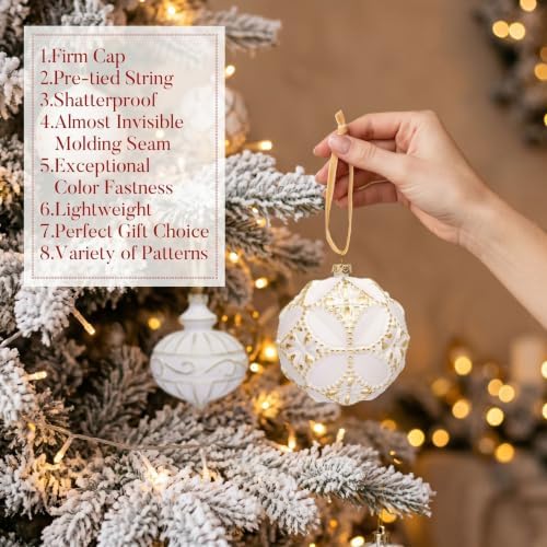 Valery Madelyn 14ct Vintage Christmas Tree Decorations Ball Ornaments Set
