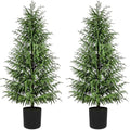 5FT Christmas Tree, Artificial Norfolk Pine Without Lights, Real-Touch PE Material, Family & Pet Friendly, Unlit Faux Xmas Tree in Black Pot for Indoor Outdoor Decor