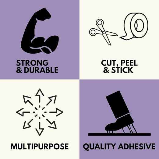 PSBM Purple Packing Tape, 12 Rolls, 2 Mil Thick, 1.88 Inch Wide, 110 Yards Per Roll, Total 1320 Yards, Colored Tape for Sealing Cartons, Packaging, Shipping & Moving