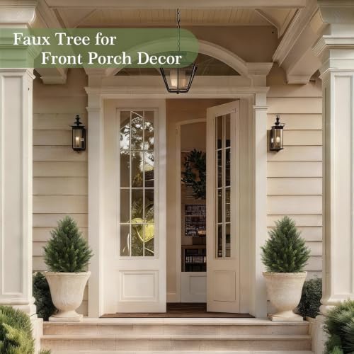Vitalismo 2FT Artificial Cedar Trees Set of 2 for Outdoor Front Porch