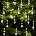 Syhood 100 Pcs Crystal Christmas Tree Ornaments, Teardrop