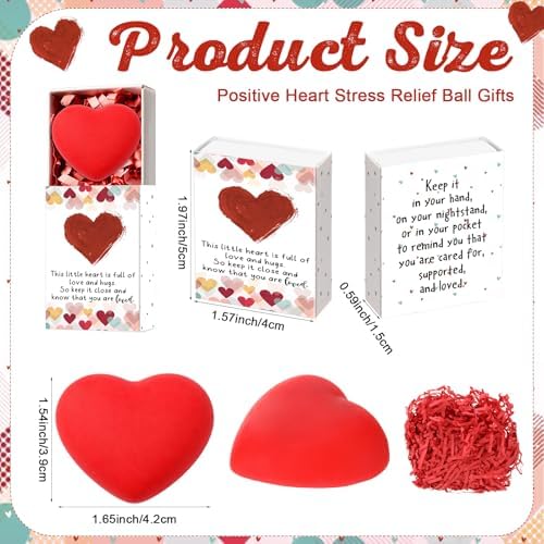 24 Sets You are Loved Gifts Pocket Hug Hearts with Boxes
