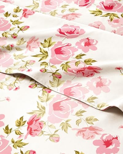Queen 4 Piece Boho Botanical Floral Sheet Set - Soft & Cooling - Bloom