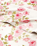 Twin 4 Piece Boho Botanical Floral Sheet Set - Breathable & Cooling - Bloom