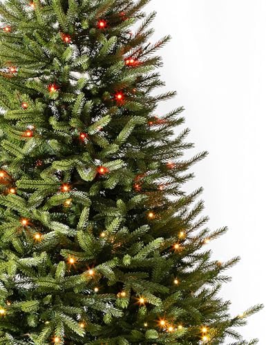 Balsam Hill 9ft Pre-Lit Black Hills Spruce Artificial Christmas Tree with Twinkly Light Show