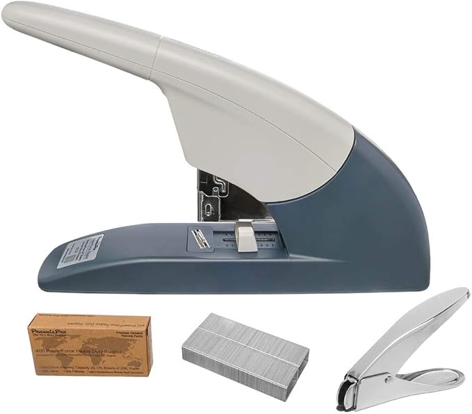 PowerForce 175 Heavy Duty Flat Clinch Office Stapler, 20 to 175 Sheets Using one Size 3/4" Leg-Length Staple, Includes 400 Staples and a Staple Remover