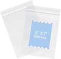 joybest 5 X 7 Inch (1000 Pcs) Clear Plastic Bags, Reclosable Zipper Poly Bags with Resealable Zip Top Lock for Prints, Cards, Envelopes, Jewelry