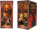 OZJAY Book Nook Kit with LED, DIY Miniature House Kit Bookshelf Decor