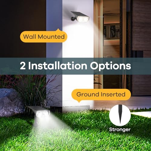 Linkind Solar Lights Outdoor Waterproof Landscape Spotlight Daylight 6 Pack
