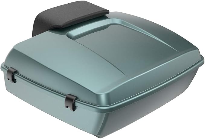 Advanblack Road Glide Tour Trunk Pack Silver Pine Chopped Tour Trunk Pack Backrest Pad for '97-'25 Harley Touring Road King Street Glide Electra Glide CVO models