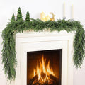 TOWPONICS 2Pcs 6FT Christmas Garland, Norfolk Pine Garland for Mantle Decor
